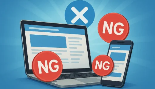 【やりがち】Webサイト・ホームページのやってはいけないNG集